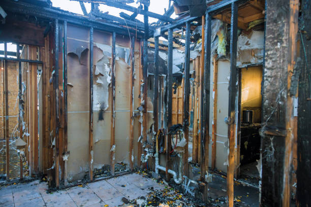 Professional Fire Damage Restoration technician working in Bethesda, MD